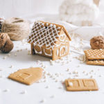 putting together a ginger bread house